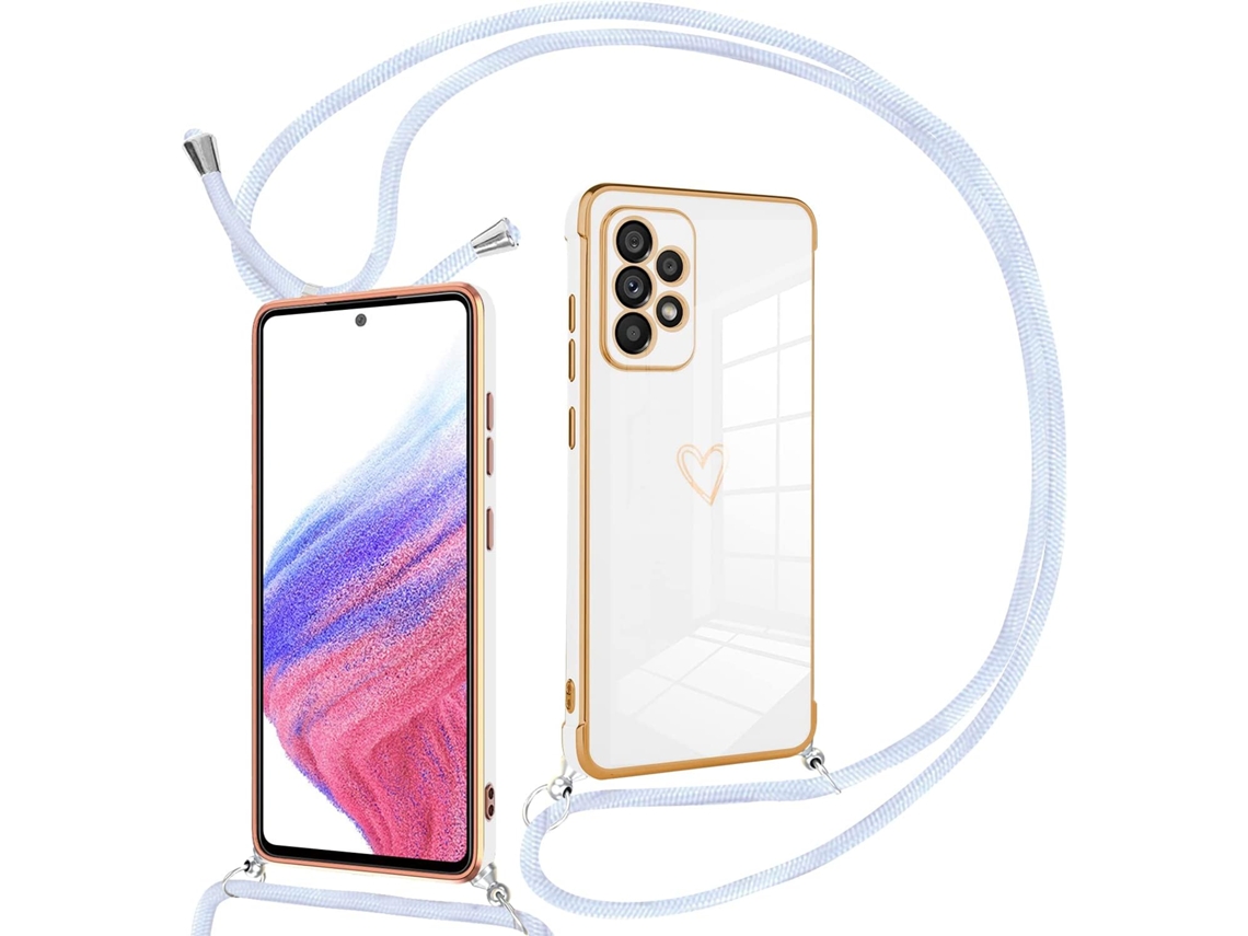 Correia Colar Bonito Amor Coração Padrão para Samsung Galaxy A13 HONGWE. Silicone Multicor