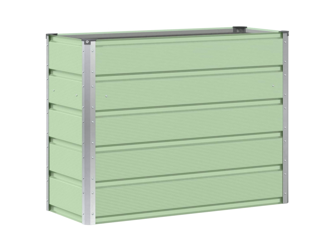 Conjunto 1 Floreira Vidaxl Verde Aço (100 X 40 X 75 Cm)