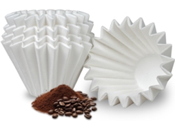 Filtros De Café Pequenos Para 1-2 Xícaras, 100 Unidades, Descartáveis, Compatíveis Com O Coador Kalita Wave Dripper Série 155, Preparo Individual
