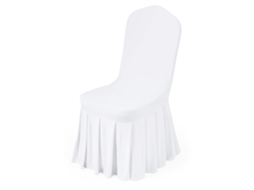 Vevor Capa Elástica Para Cadeiras Até 51 X 45 X 95 Cm 30 Unidades Design Com Saia, Branco