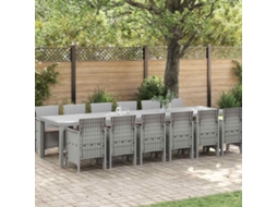 Vidaxl Conjunto De Jantar Para Jardim 13 Unid. Cinzento-claro