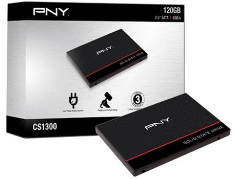 Disco SSD Interno PNY 120GB CS1311 (120 GB - SATA - 560 MB/s) — SSD | 120 GB