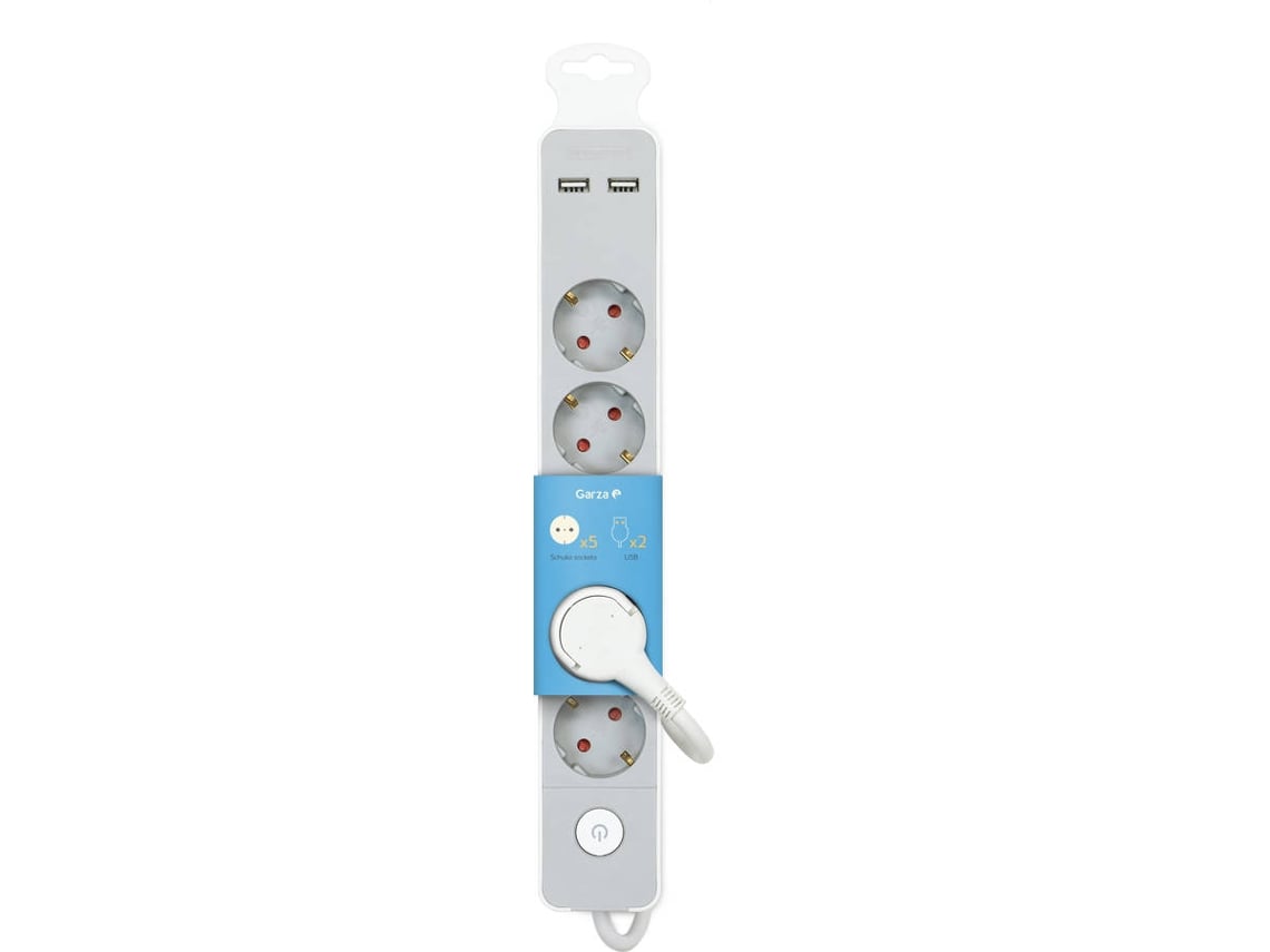 Extensão GARZA Interruptor (5 Tomadas - 1.4m)