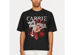 Rockinstone Carrie Burns In Hell Black Adult T-shirt Size:l