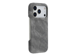 Capa Magnética Compatível Com Iphone 17 Pro Max, Textura De Tecido Jeans, Couro Pc, À Prova De Choque, Preto G