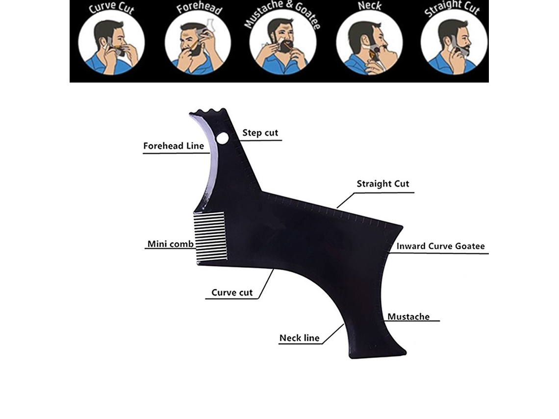 Guia De Barba Modelador Ideal Para Estilizar E Modelar Com Qualquer Navalha Other