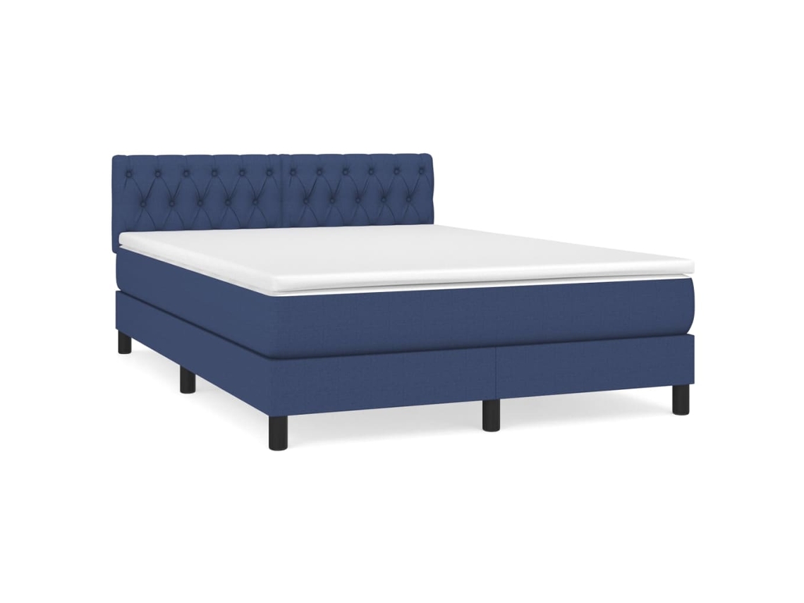 Box Spring Bed, Box Spring Beds Vidaxl Azul Tecido (140 X 200 Cm)
