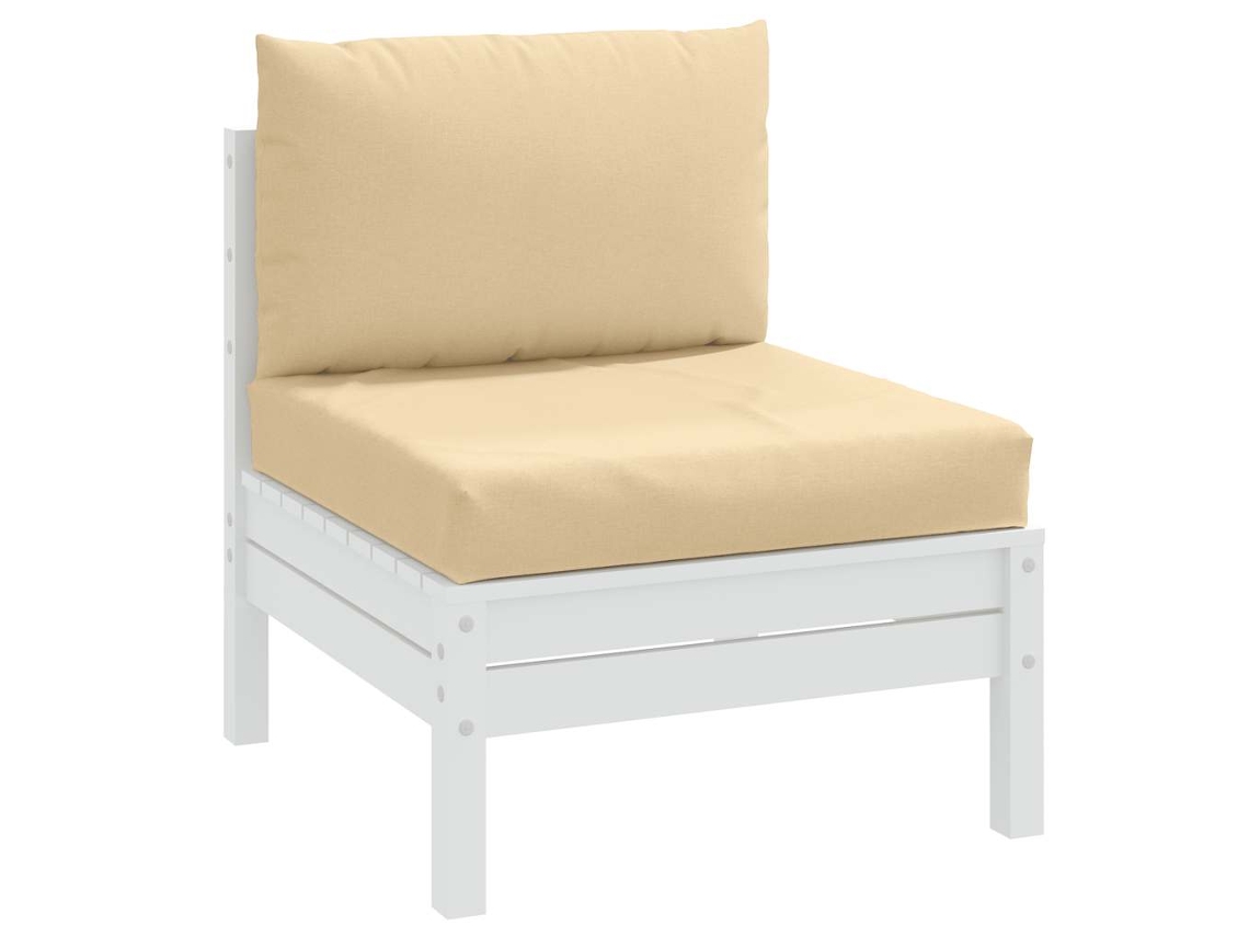 Almofadões De Paletes 2 Pcs Tecido Mesclado Bege Dkd Home Decor