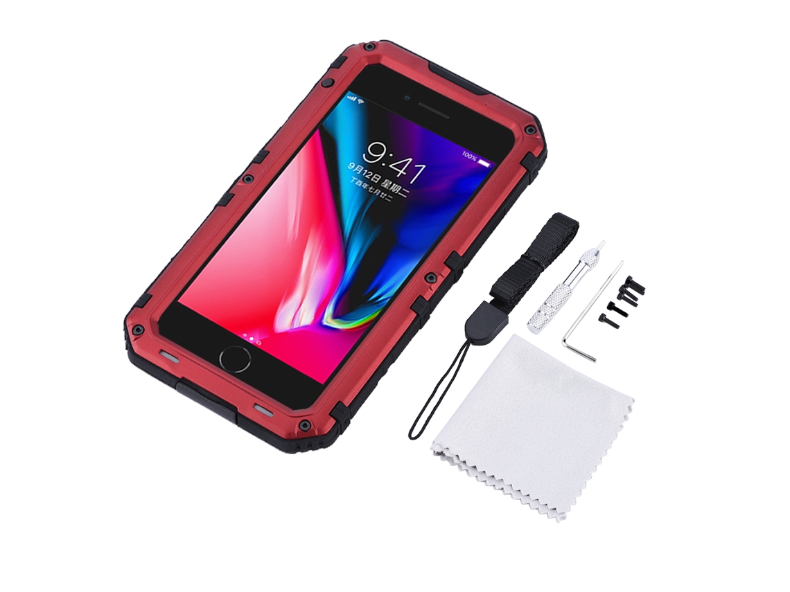 Capa LAXISCREED para iPhone 7plus/8plus vermelha à prova d'água