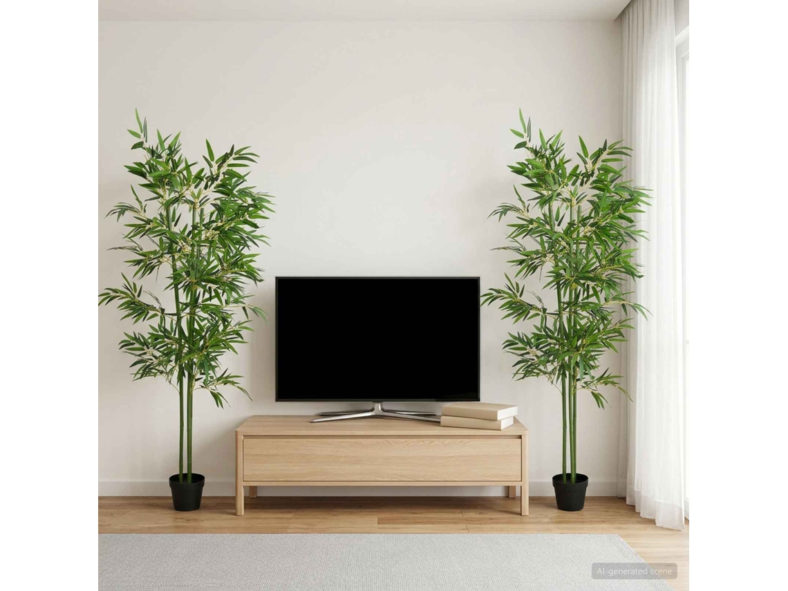 Vidaxl Árvore De Bambu Artificial 2 Unid. Verde 60 X 18 X 190 Cm