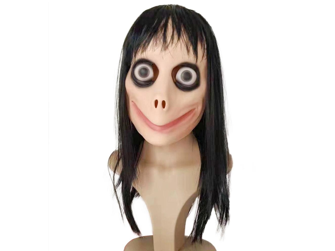 Laxiscreed Máscara De Terror Feminina Fantasma Com Peruca Cabelão Para Halloween