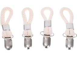 Toyvian Conjunto De 4-prendedores Toalha Para Banheiro Com Metal Resistente À Ferrugem E Corda Algodão, Suportes Para