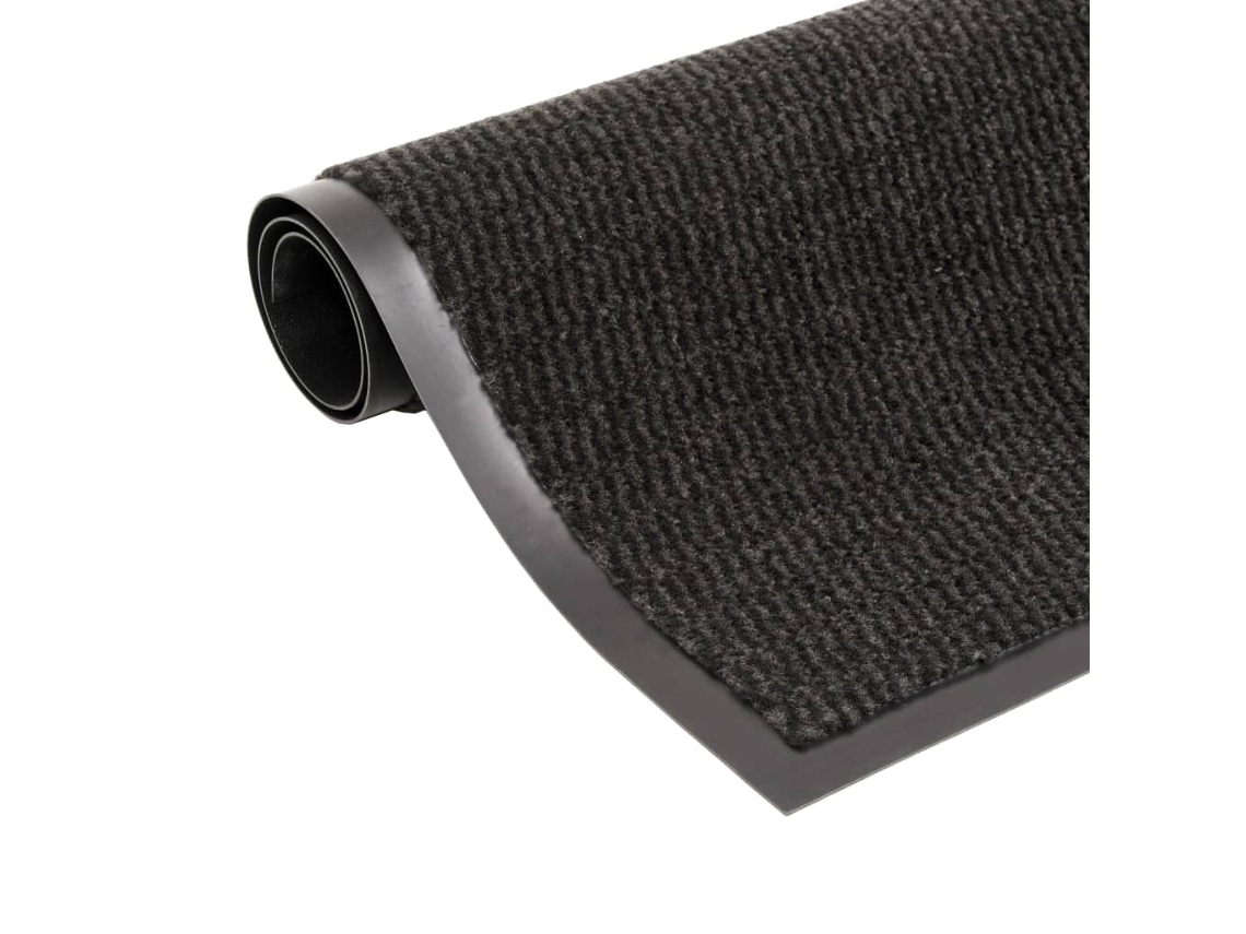 Vidaxl Tapete Controlo De Pó Retangular Tufado 90x150 Cm Preto