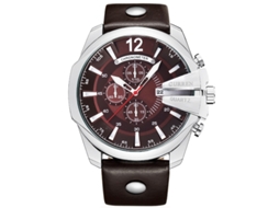 Relógio MDUG Feminino de Quartzo, Pulseira de Couro, Casual, Elegante, Café