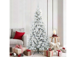 Vidaxl Árvore De Natal Articulada Artificial Branco 180 Cm Pe E Pvc