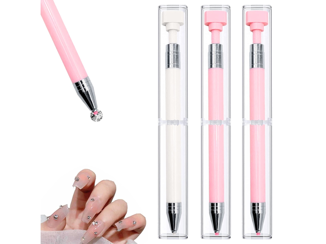 Pincel Rotativo de Diamante com Cera Caneta de Ponto de Cola Recarregável para Unhas RNEMITERY