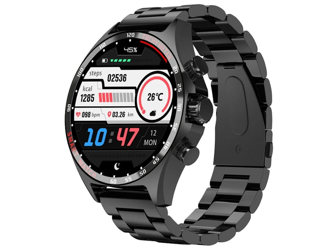 Smartwatch Com Chamadas Bluetooth Monitoramento De Saúde Recurso Sos E Reprodução De Música Preto Bestvite