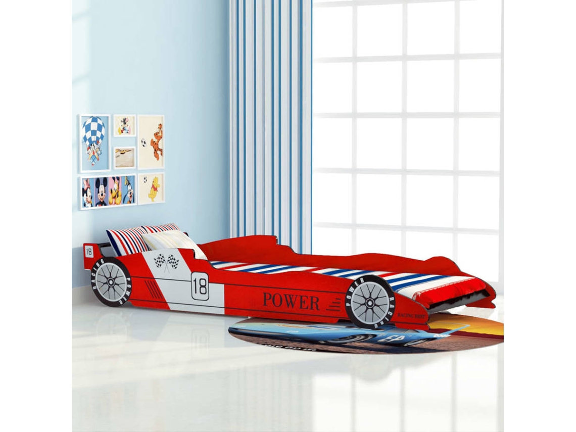 Cama Infantil Carro de Corrida vidaXL, MDF