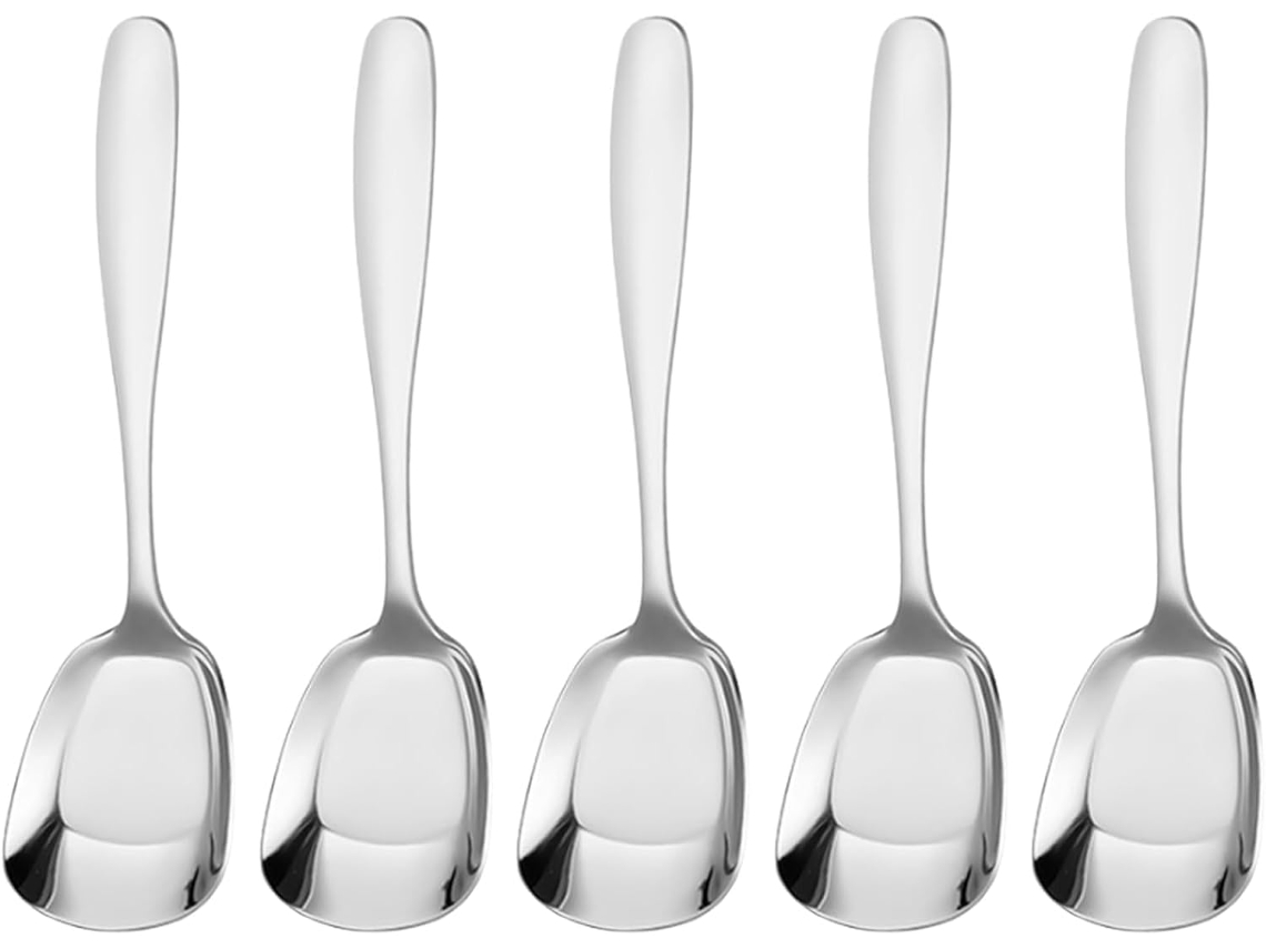 Colheres De Mesa Quadradas Aço Inoxidável