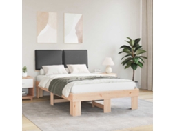 Vidaxl Estrutura De Cama Com Cabeceira Estofada Cinza Escuro