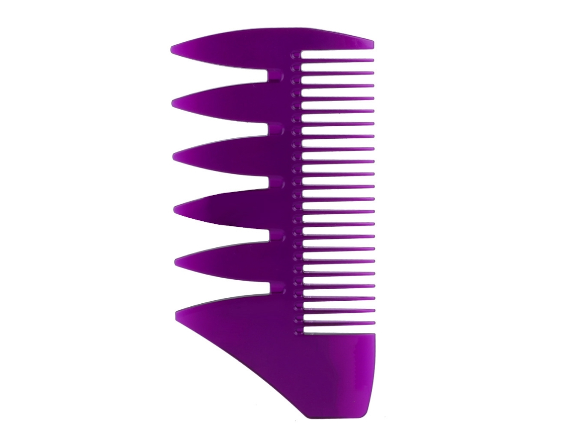Peine De Dientes Anchos Para Cabello Gentleman De Doble Cara Estilo Aceite Brillante Clásico (morado)