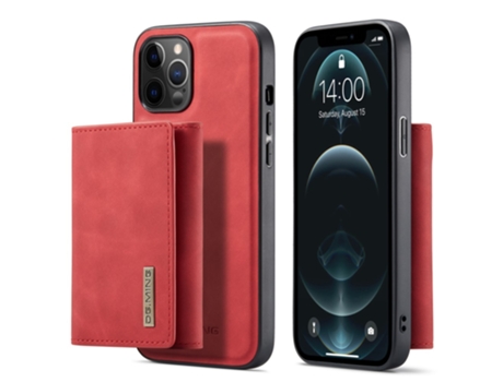 Capa Inch Para Iphone 13 Dg.ming Pele Sintética Vermelho