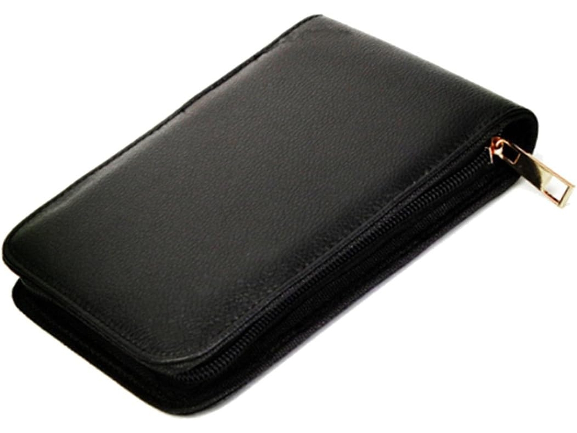 Mochila Escolar K20 em Couro para 12 Canetas, Preta. SFUSHOS