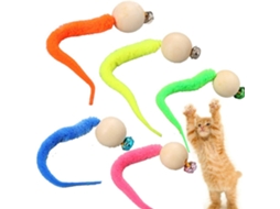 Bolas de Minhoca Interativas com Sino para Gato