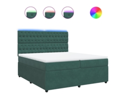 Box Spring Bed, Box Spring Beds Vidaxl Verde Veludo (200 X 200 Cm)