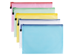 Conjunto de 5 Sacos de Malha com Zíper, 33, 5 X 23, 9 Cm, Impermeáveis BRILVIBERA