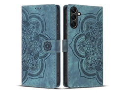 Capa De Celular De Couro Fosco Retrô Com Estampa De Mandala
