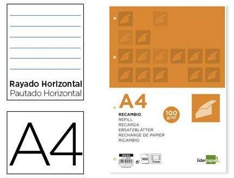 Recarga Din A4 100 Folhas 100 Gr Pautado