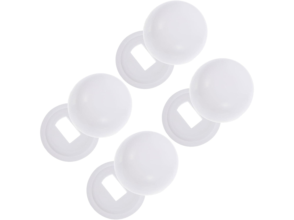 Labrimp Conjunto De 4 Pares Tampas Universais Brancas Plástico Fusos Vaso Sanitário, Ocultar Fixadores De