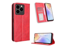 Capa De Couro Com Textura Retrô E Fivela Magnética Para Ulefone Note 20 Pro