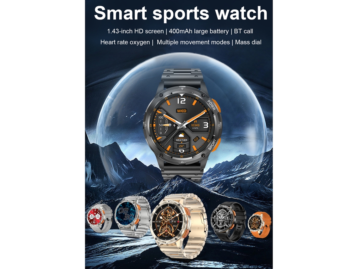 Relógio Inteligente Ak59 Fitness Tracker Monitor De Saúde Ip67 Resistente À Água Compatível Com Android Ios