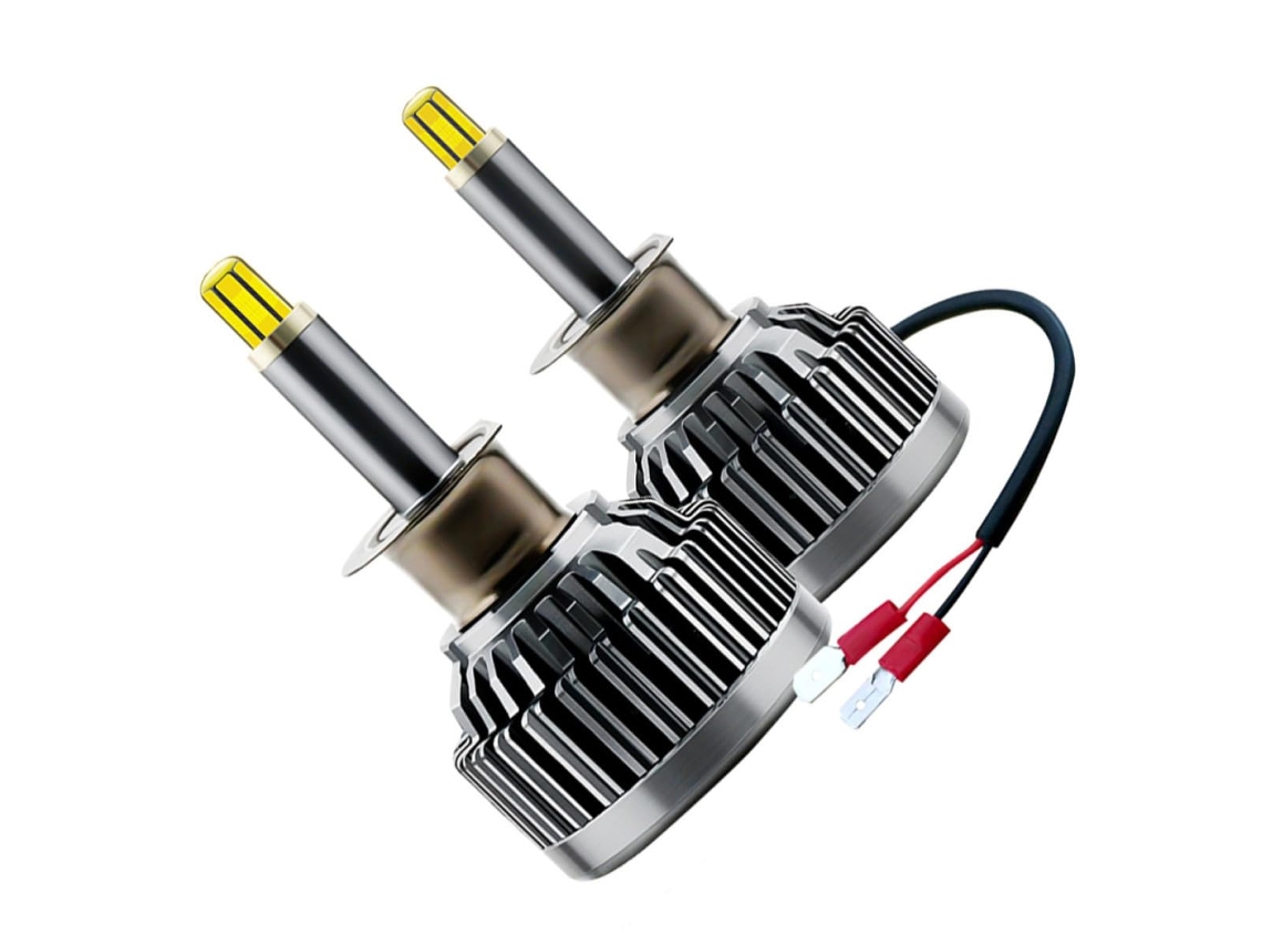 Lâmpadas Led Automotivas Ushobe H1, 1par, Ultrabrilhantes 18000lm, Alumínio Aeronáutico, Ajustáveis Em 360 Graus, Alta