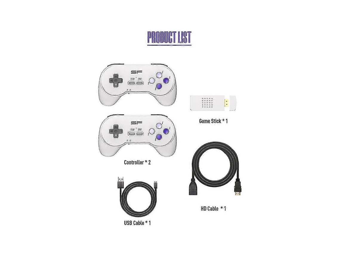 Game Stick Dual Handheld GOKOCO com 3000 Jogos, Retro para SFC, Dendy