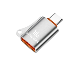 Adaptador Usb Tipo C Macho Para Usb 3.0 Fêmea Otg, Sincronização De Dados E Carregamento De 10gbps Para Pc E Portátil Prata Hexinyigjly