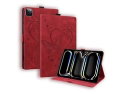Capa de couro para tablet Love Webake com estampa de borboleta