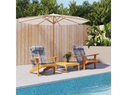 Vidaxl Almofadões Cadeira Adirondack 2 Pcs Tecido Oxford Xadrez Cinza
