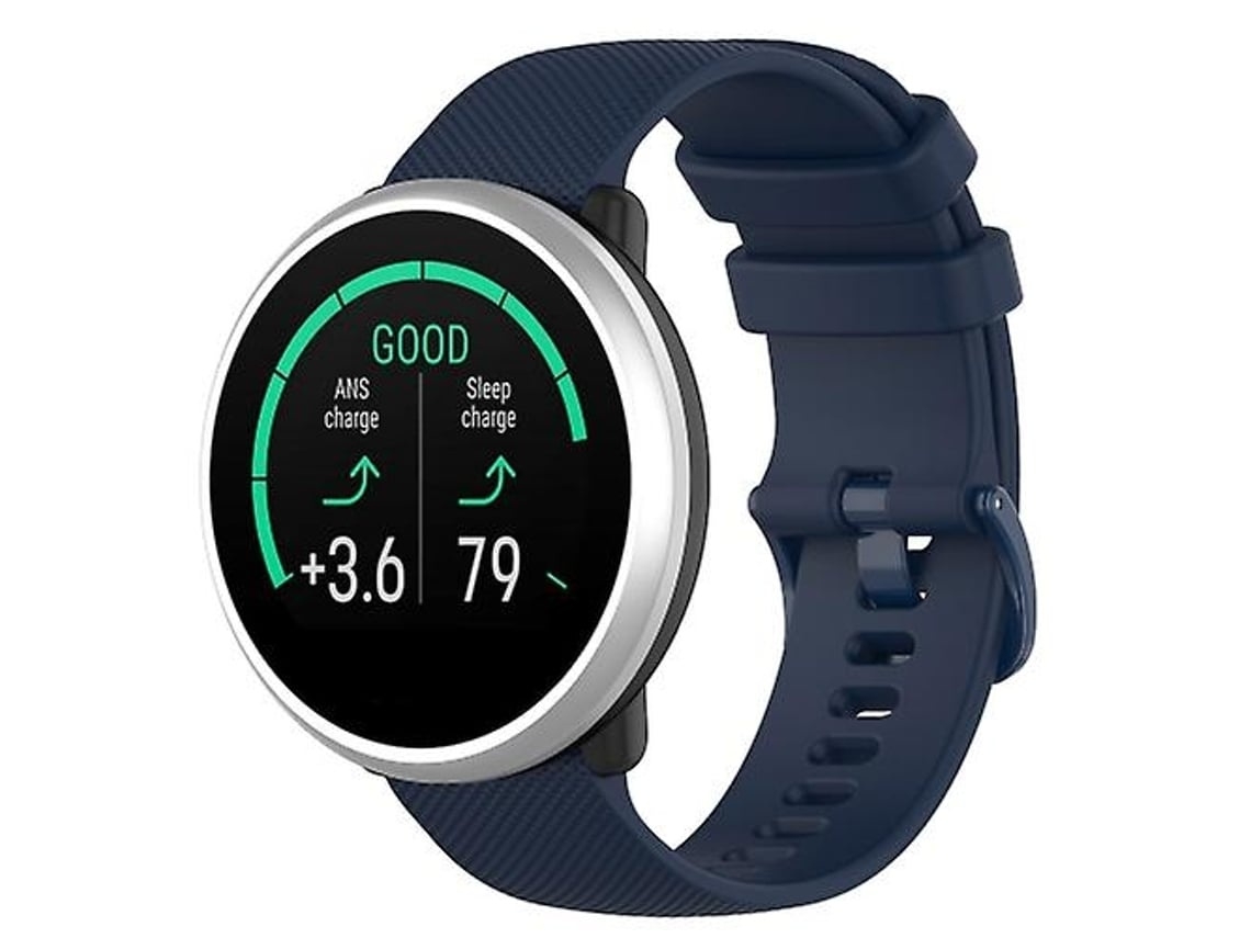 Pulseira De Relógio Lurelia Para Polar Ignite 20 Mm Pequena Textura Xadrez Silicone De Pulso Azul Marinho