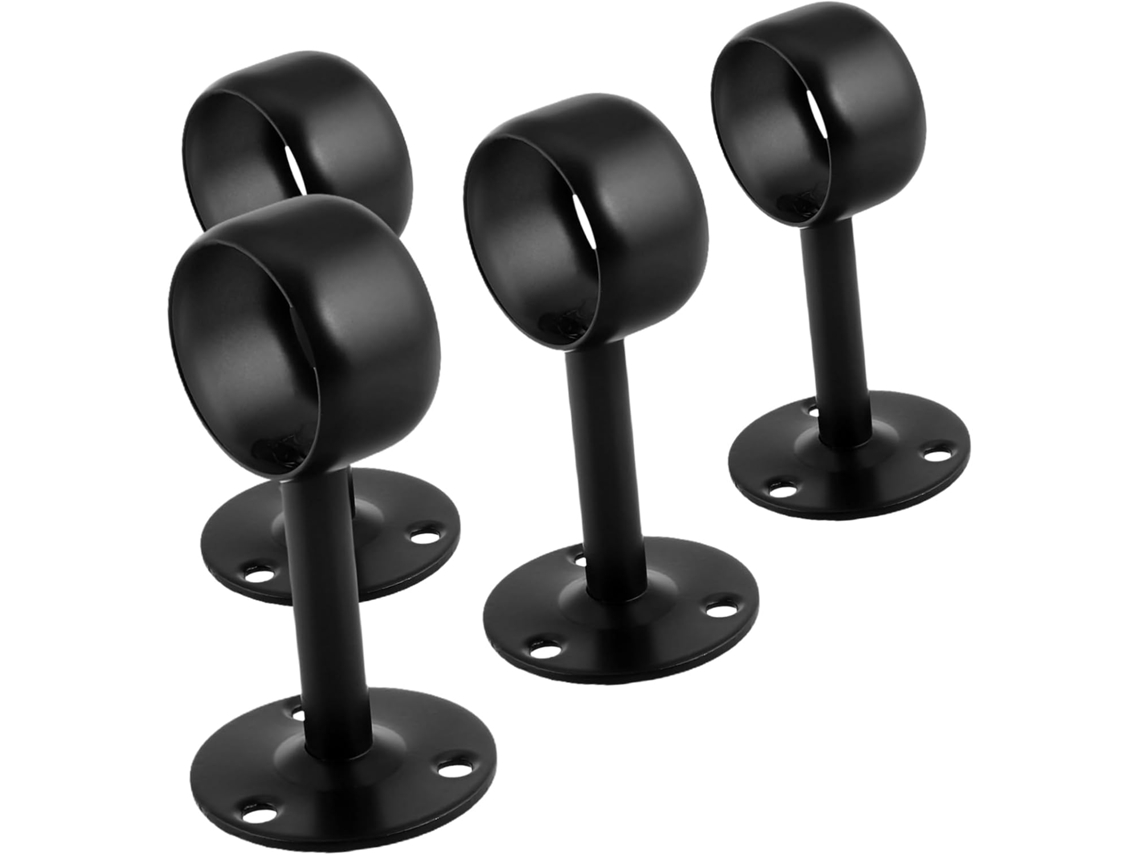 Suportes Para Varão De Armário De 4 Peças, Suporte Ajustável Para Varão De Armário, Montagem No Teto Para Banheiro E Casa