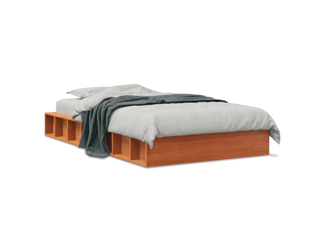 Bed Frame, Bed Frames Vidaxl Marrom Madeira De Pinho (90 X 190 Cm)
