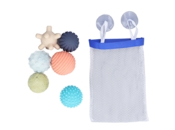 Mali 6pcs Bola Sensorial Texturizada Soft Vinil Bebê 6m+ Jogo Multicolor Squeeze Brinquedo