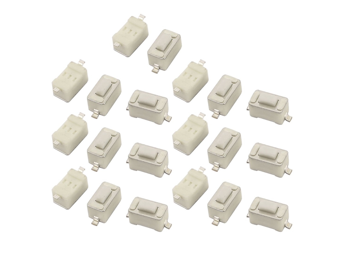 20 Peças de Botão Pressão Momentâneo Reset para Painel Pcb, 3 Mm X 6 4,3 2 Pinos Dip CHABERLU