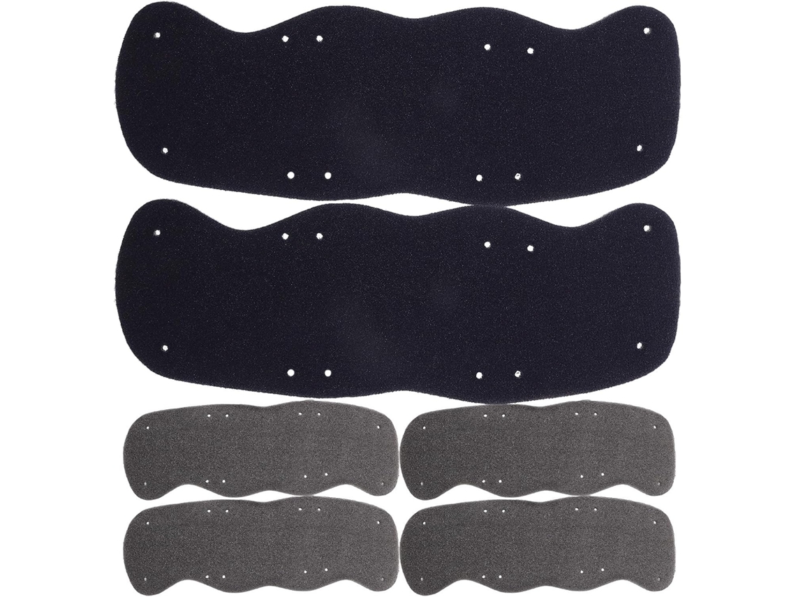 Conjunto De 6 Faixas De Absorção De Suor Em Malha Preta Para Capacetes, Com Forro.