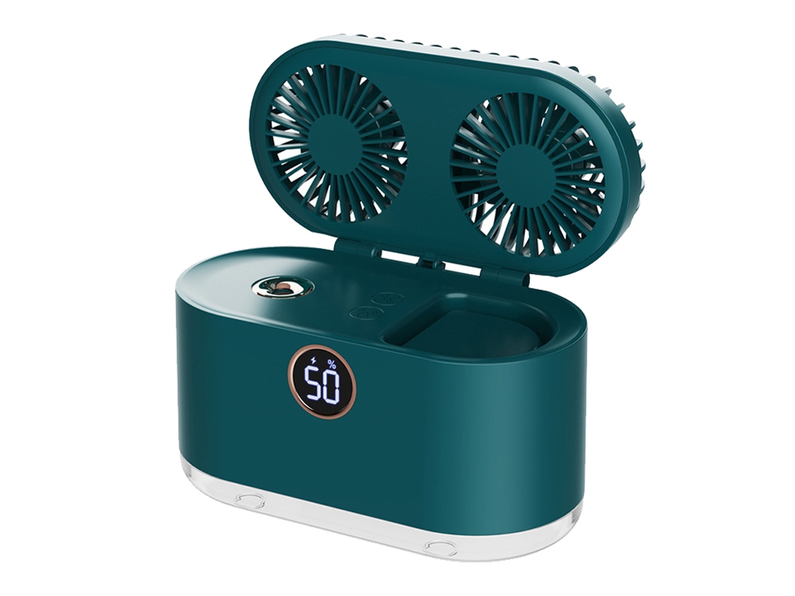 Laxiscreed Ventilador E Umidificador Usb Recarregável 2 Em 1 Para Conforto Portátil