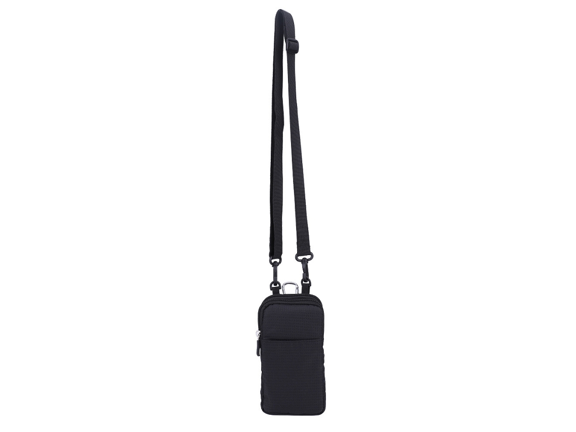 Bolsa de celular com dois compartimentos e fecho zíper EOOCOO
