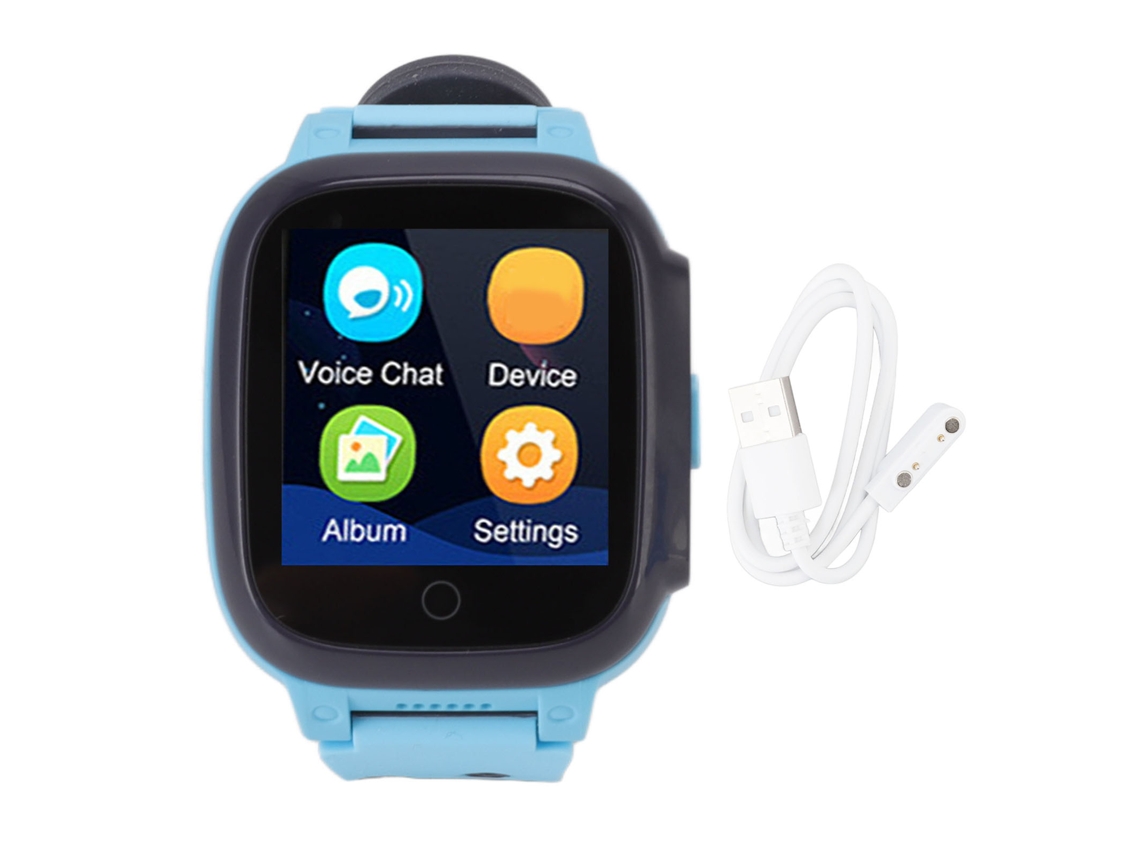 Smartwatch Infantil Com Tela Colorida De 1,33 Polegadas, 4g, Gps, Videochamadas, À Prova D'água, Azul.