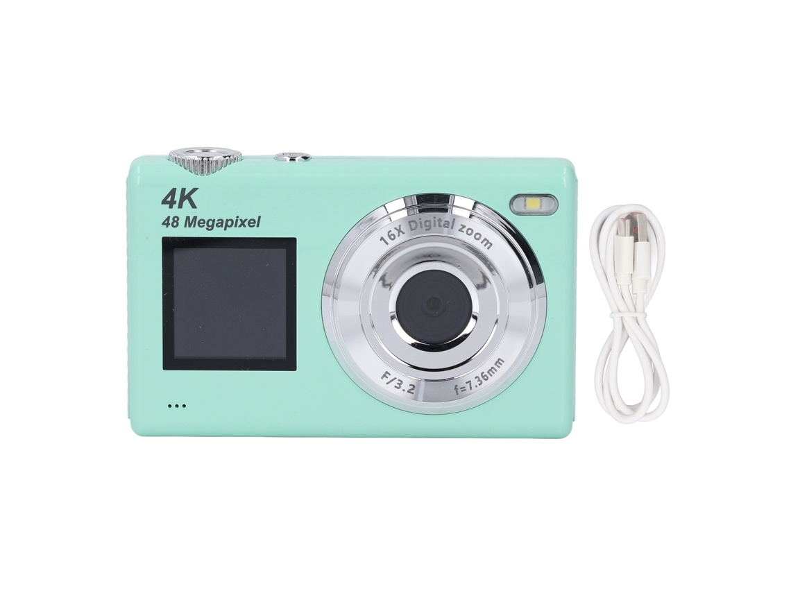 2026 câmera Digital 4k 48mp, Câmera de Viagem Compacta com Zoom 16x, Câmera Vlog Pequena e Portátil
